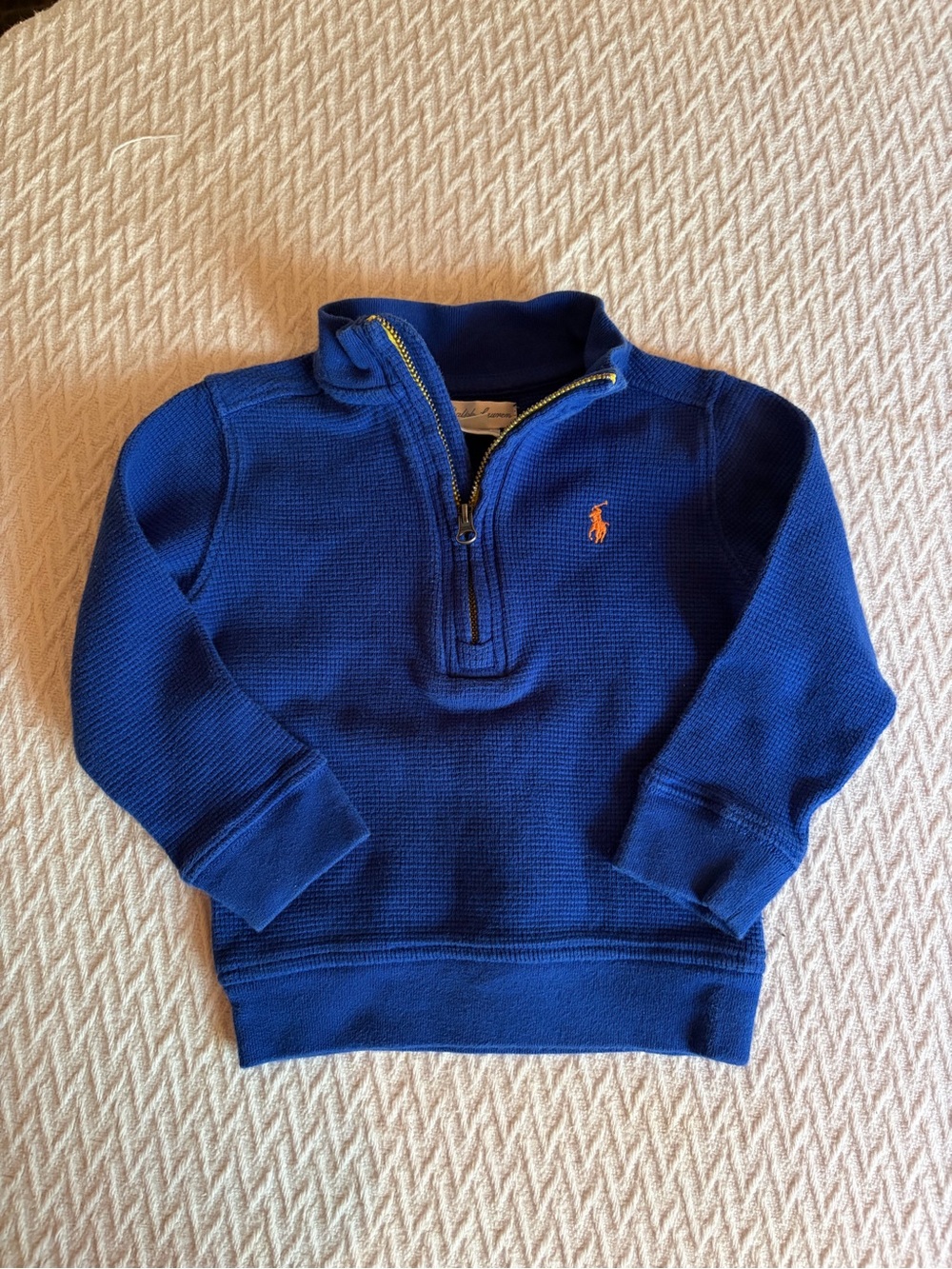 Ralph Lauren Boys' Royal Blue Quarter-Zip Sweater